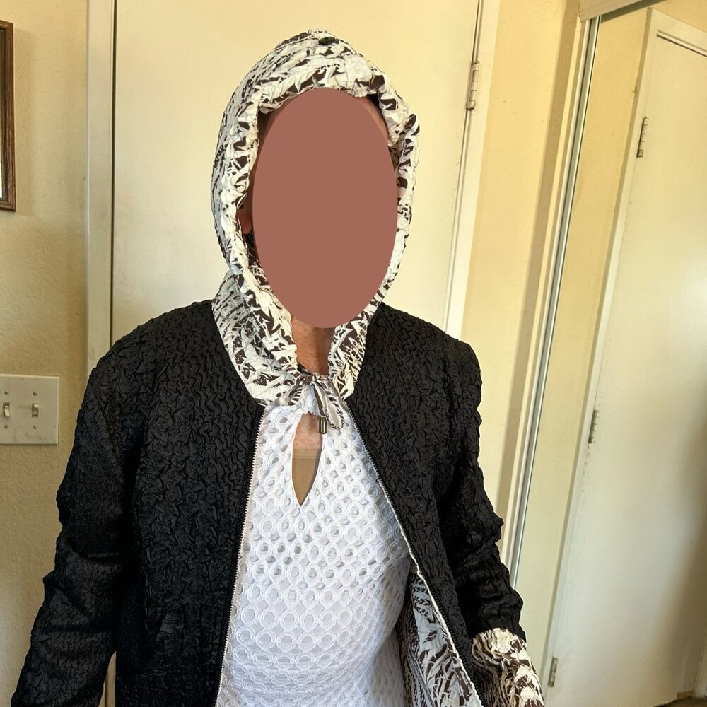 reversible hooded jacket.